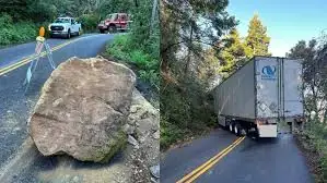 🪨🚧 BOULDER BLOCKADE! Giant Rock SLAMS Shut Highway After Earthquake – Chaos in Boulder Creek!